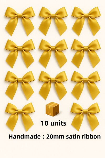 edalle 10 bucăți panglică din satin auriu 20 mm panglică din satin