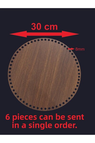 ASUDE HEDİYELİK Placă din lemn de nuc 30 cm 6 buc. Tavă din bambus Placă de t...