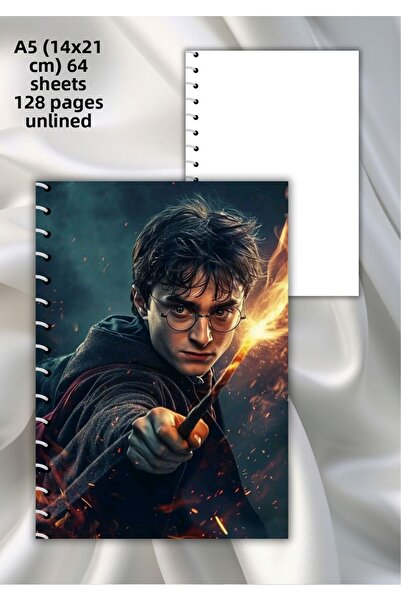 daily notebook دفتر مدرسي هاري بوتر غير مسطر، 64 ورقة، مقاس A5 (15×21 سم)