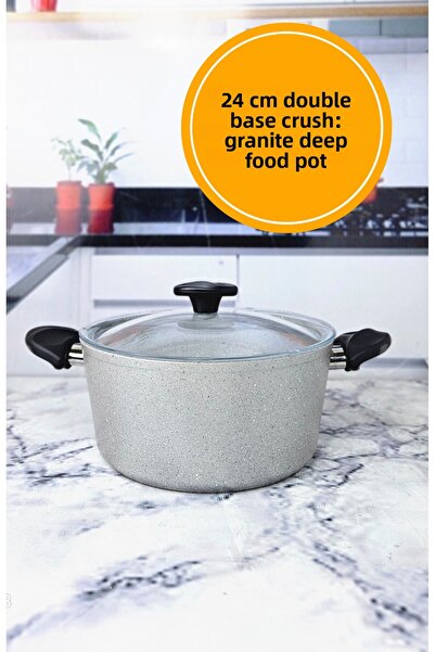 papilla Vilma 24 cm Double base crush granite deep food pot 4 mm