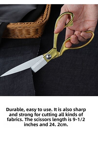 Artus Tedarik Professional Metal Tailor Scissors Gold Color And Thread Cleaning Scissors