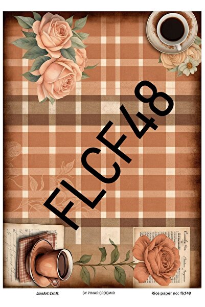 LİNEART Lineart Brass Decopage Paper No:Fclf48- 29X42Cm