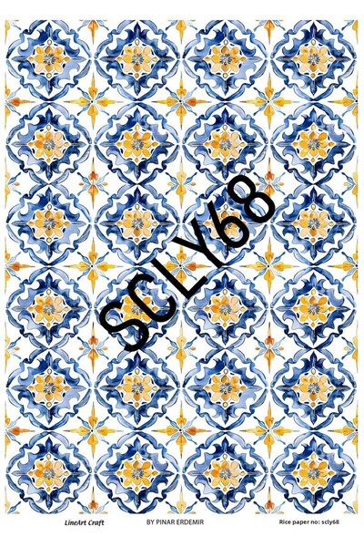 LİNEART Sicily Series Brass Decopage Paper 29X42Cm No:Scly68