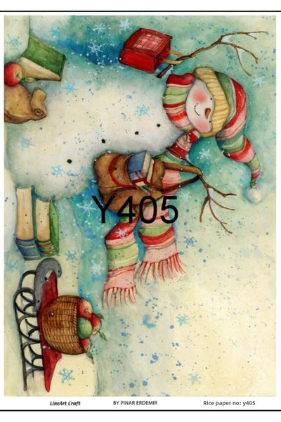 LİNEART ورق ديكوباج نحاسي بنمط عيد الميلاد رقم: عيد الميلاد 405- 29X42 سم