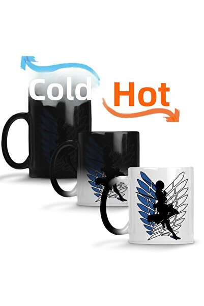 Baskı Dükkanı كوب مج سحري من البورسلين بتصميم هجوم العمالقة ميكاسا