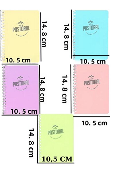 Gıpta GIPTA PASTORAL غطاء بلاستيكي حلزوني دفتر ملاحظات A6 مربع 80 YPمجموعة 5 ألوان