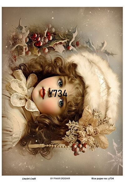 LİNEART Y734 30x42 ديكوباج نحاسي - نمط متعدد للعام الجديد