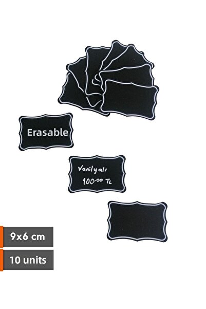 Şeffaf Etiket 10 bucăți autocolant negru șters, în formă de tablă decorativă,...