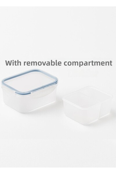 Jet's Home Set of 4 Diet Containers Bpa Free Airtight Storage Container Food Box with Removable Compartments 500 ml