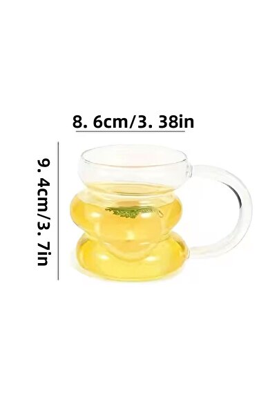 Janset 1Pcs Glass Mug 350ml Tea Coffee Mug Knuckle Mug Cup, Cold Coffee