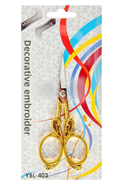 Marsilyan مقص تطريز ديكور بجعة ذهبية YBL-403 موديل 19