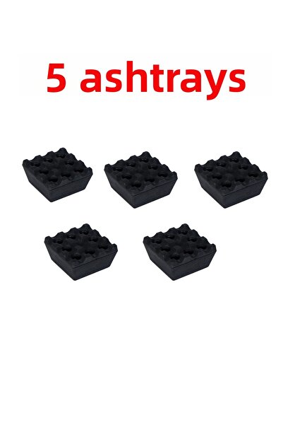 issevenler 5 bucăți scrumieră, scrumieră pentru grătar melaminată neagră, suport pentru cenușă