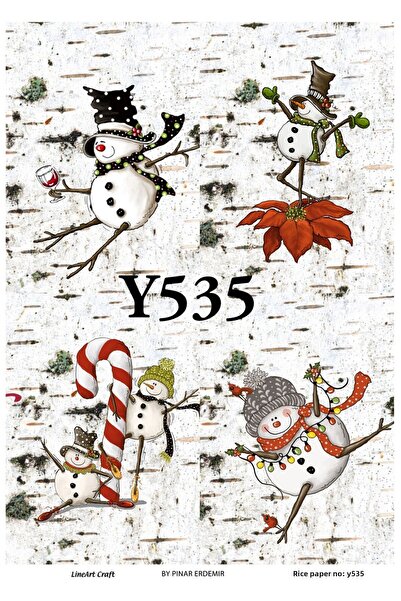 LİNEART ورق ديكوباج نحاسي بنمط رأس السنة الجديدة رقم: SUMMER535 - 29X42 سم