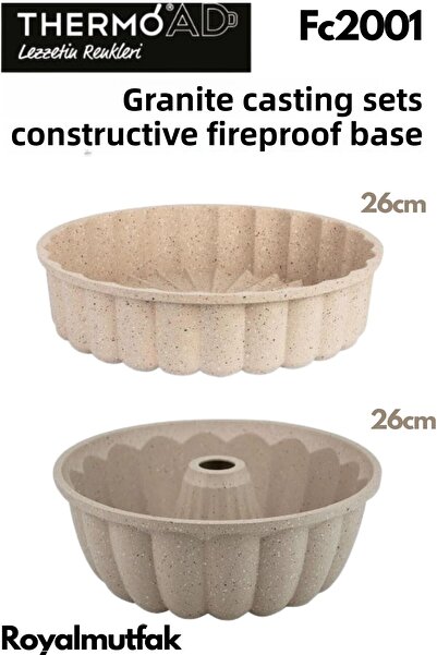 ThermoAD 26cm Granite Cast Pie and Cake Mold - Tight Sliced Mink
