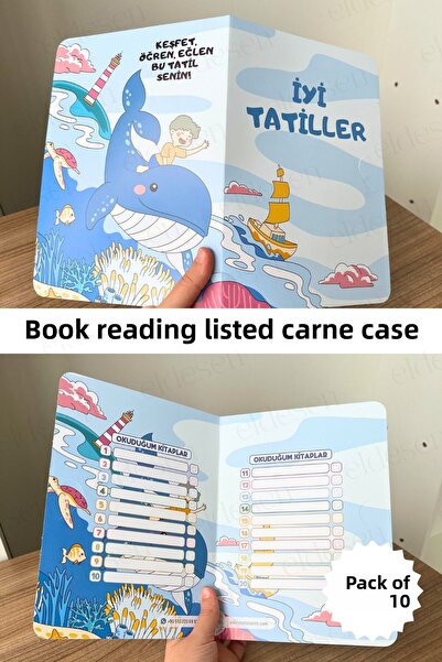 Eldesen Tasarım 10 قطع من حافظة بطاقة الدراسات مقاس 23 × 33 سم هدية تخرج المدرسة