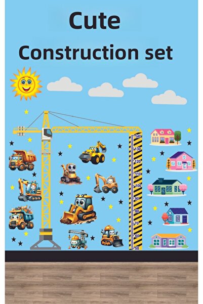 Göktuğ Hediyelik   Set de autocolante de perete pentru construcții, imprimare...