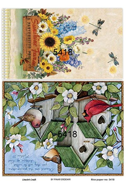 LİNEART ورق ديكوباج نحاسي Lineart 29X42 رقم: L5418