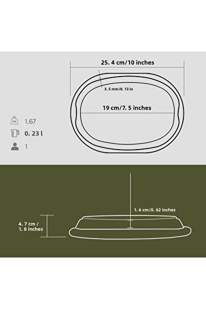 Lava 12X19Cm Beech Serving Wood - Cast Oval Fajita Plate