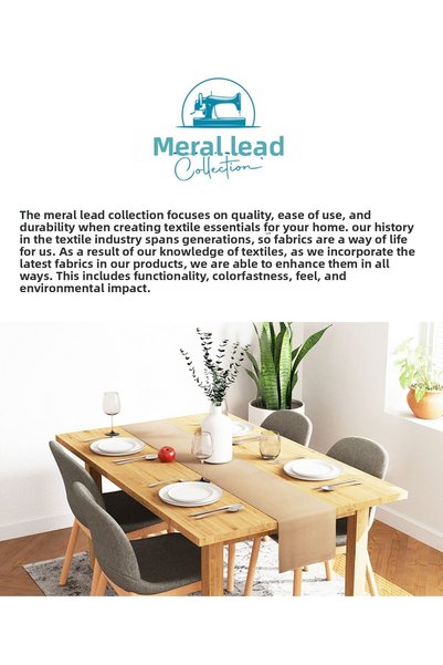 Meral Kurşun Collection Meral Lead Linen Runner - Liquid Proof, 40x160