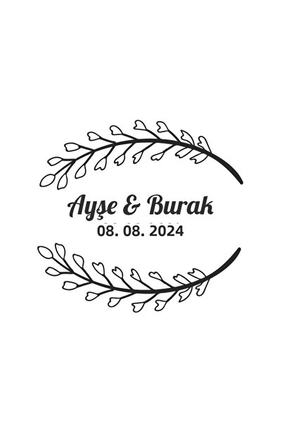 Reysa Tasarım Winter Themed Chic Round Sticker Henna Engagement Wedding 3X3Cm...