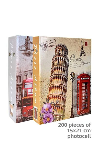 Relavant ألبوم صور مقاس 15 × 21 بتصميم 200 بيزا وإيفل