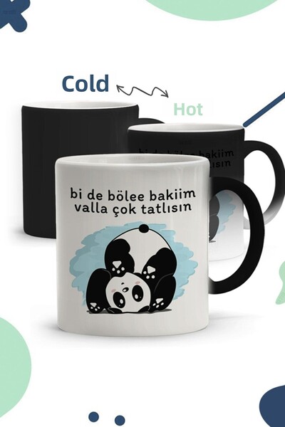 Öz Kupa الباندا الكرتون روح الدعابة لطيف كوب القدح السحري