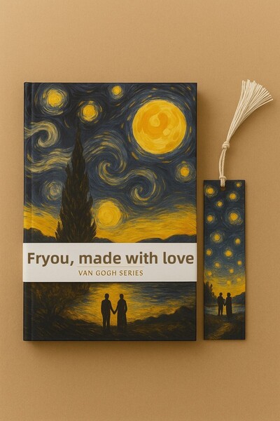 YLDZ دفتر فان جوخ ليالي النجوم 160 صفحة غلاف صلب غير مبطن وخياطة سلكية 48 صفح...