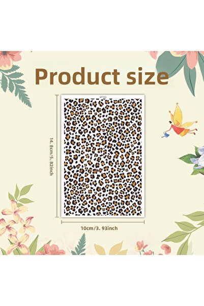 Choice 1 1pc Polymer Clay Earring Transfer Paper Leopard Pattern Water Solubl...