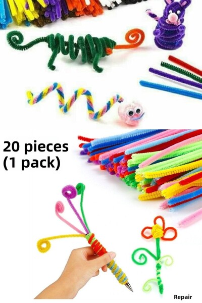 O&S Oyun ve Sanat Eğlen-Üret شانيل، قضيب سلكي من الريش، قضيب نشاط، قضبان ملون...