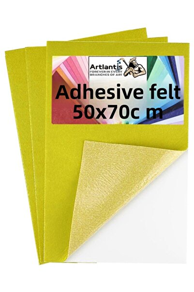 Artlantis Yellow Adhesive Felt 50X70 cm 3 Pieces 2.0 mm Self-Adhesive Colorfu...