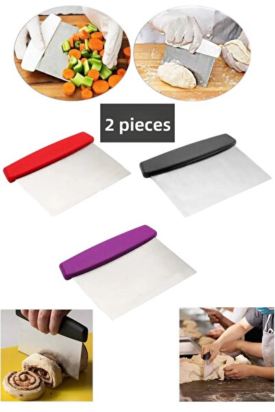 CocoVia (قطعتان) مقبض بلاستيكي، ملعقة فولاذية، قطاعة عجين، ملعقة معدنية مقاوم...