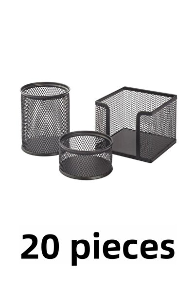 KRAF مجموعة حامل أقلام مكتبية مثقوبة مكونة من 20 قطعة مكونة من 3 قطع 470 جم ب...