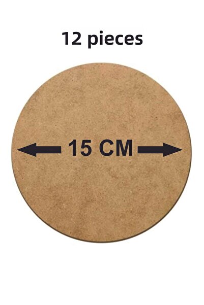şamaksesuar لوح تغذية (12 قطعة) 3 مم خام MDF قطر 15 سم لوح تغذية دائري