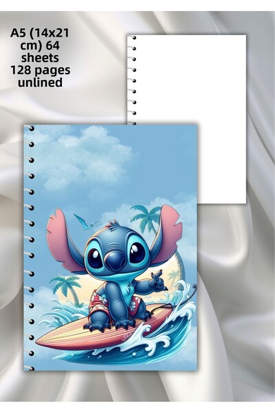 daily notebook دفتر مدرسي غير مُبطن، 64 ورقة، مقاس A5 (15×21 سم)