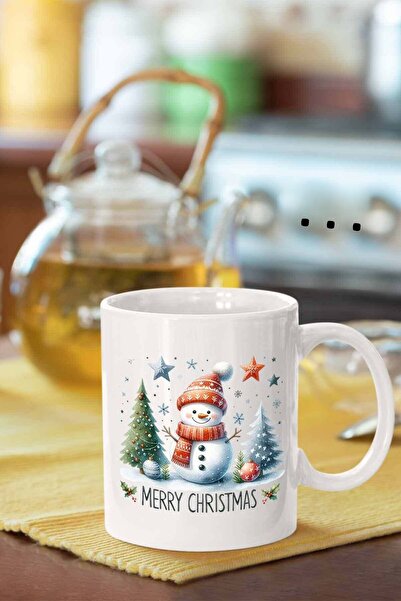 Piktorya كوب مطبوع عليه رجل الثلج لعيد الميلاد المجيد