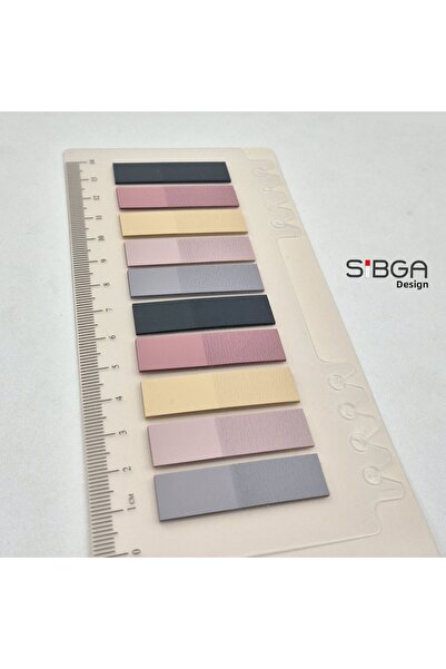 sibga tasarım Transparent Colored Post-It Note Paper - 200 Sheets Bookmark Sticker