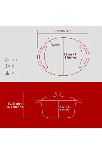 Lava Cast Round Pot Cast Iron Lid Heritage Series Diameter(Ø)20cm