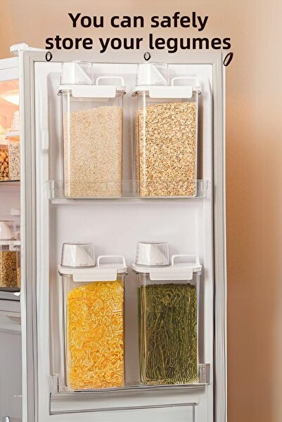 grimorlife 3-Piece Leak-Proof Storage Supply Storage Container Tea Coffee Storage Box - 2300 ml