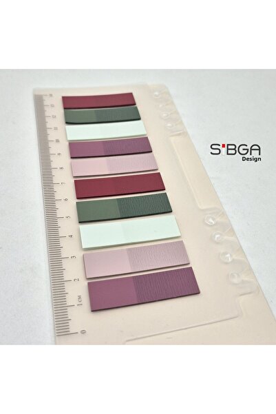 sibga tasarım Transparent Colored Post-It Note Paper - 200 Sheets Bookmark Sticker