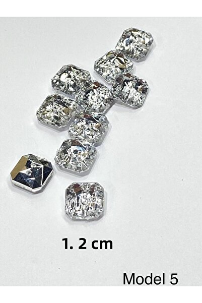 karantuhafiye Κουμπί μπλούζας / Πλαστικό κουμπί με εμφάνιση πέτρας με τρύπα από την κορυφή / 2917 / 10 τεμάχια / Μοντέλο 5