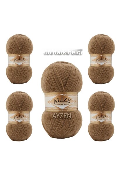 Alize Ayzen Home Angora Gold Hand Knitting Yarn 5 Pack