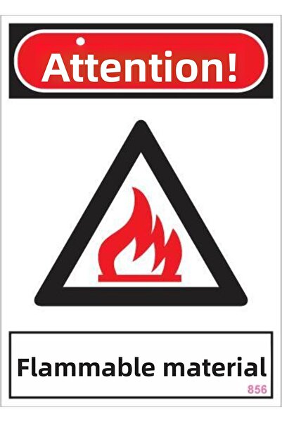 BilfolD علامة تحذيرية للمواد القابلة للاشتعال 25x35 CODE: 856