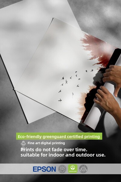 Postifull Birds over the Forest Poster, Vertical Wall Painting Comfort Series No: 108317