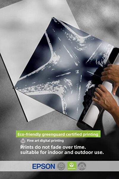 Postifull Wooden Framed Painting, Blue Starfish, Illustration, Blue Color Poster, 2025 Summer Selection, No:1097