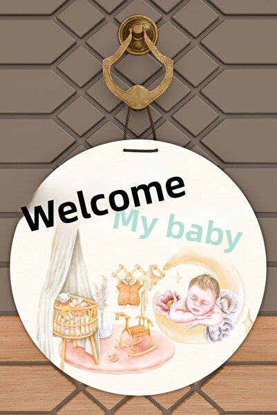 Dormot Home زخرفة باب الطفل المطبوع الرقمي الحديث باللون الكريمي