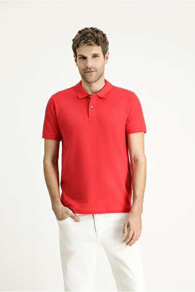 Kiğılı Slim Fit Slim Fit Embroidered Cotton Polo Collar T-Shirt