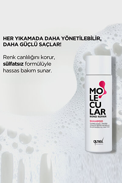 Molecular Bond Repair Aşırı Yıpranmış Yanmış Saçlar İçin Yoğun Onarıcı Sülfatsız Moleküler Şampuan 250ml