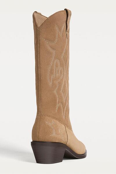 Stradivarius Süet kovboy çizme