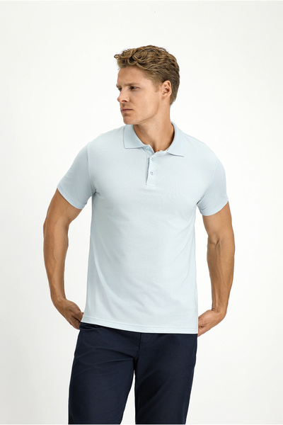 Kiğılı Tricou slim din bumbac cu gât polo
