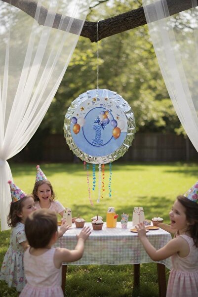 Cadde Süs 1 Yaş Temalı Katlanabilir Pinyata ve Sopası